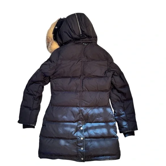 Pajar Canada goose black down fur hood women’s winter long parka jacket Sz S - Picture 4 of 10